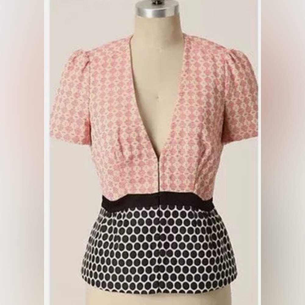 Elevenses Sprinkling of Pink size 0 short sleeve jacket from Anthropologie